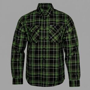 Dixxon Flannel Company Lamb Of God Shirt Mens XL Green Black Plaid Button Up NWT